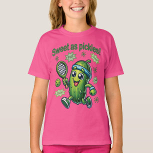 Funny Cute Sweet as Pickles Pickleball T-Shirt
