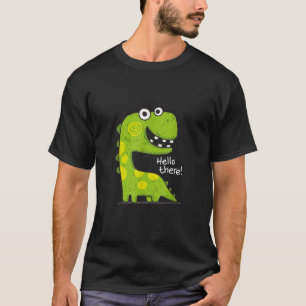 Funny Cute T Rex Dinosaur Green Dino Adult And Kid T-Shirt