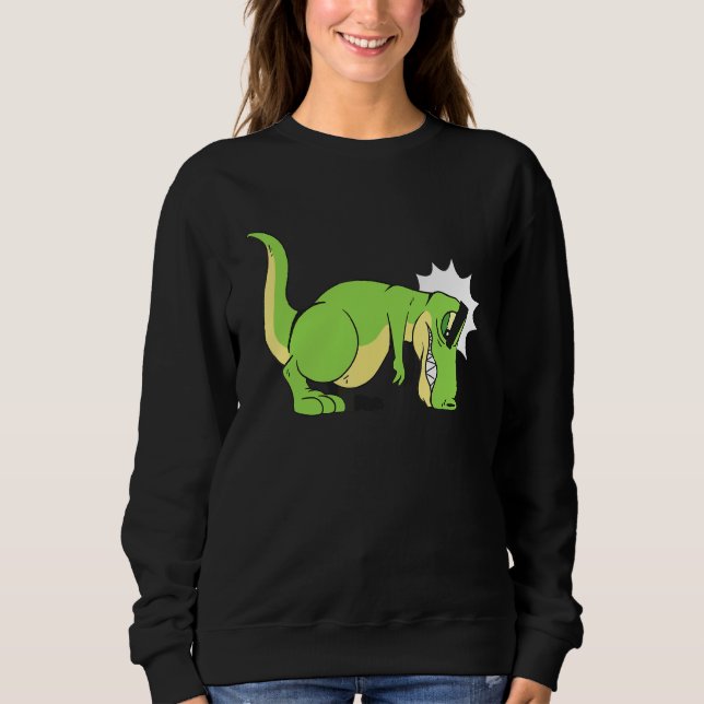 Funny Cute T Rex Hates Push Ups Sweatshirt (Front)