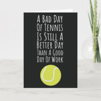 Funny Cute Tennis Cards For Player Co-worker Boss