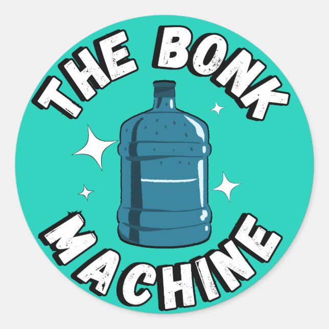 Funny Cute the bonk machine /Free Palestine design Classic Round Sticker (Front)