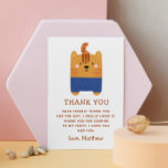 Funny cute tiger animal. Kids birthday zoo safari Thank You Card<br><div class="desc">Cute kids or baby Thank You Card with funny tiger for zoo safari birthday party.</div>