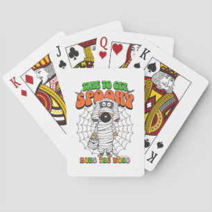 Funny Cute Time to get Spooky Mummy Playing Cards