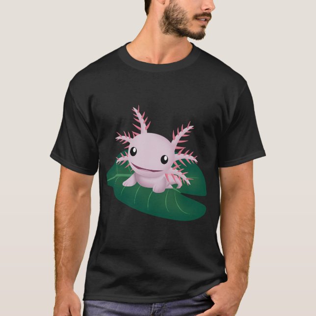 funny cute tiny axolotl T-Shirt (Front)
