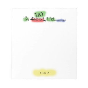 Funny Cute To Do List Personalised Notepad