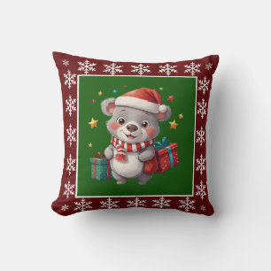 Funny Cute Trendy Stylish Elegant Santa Claus Cushion