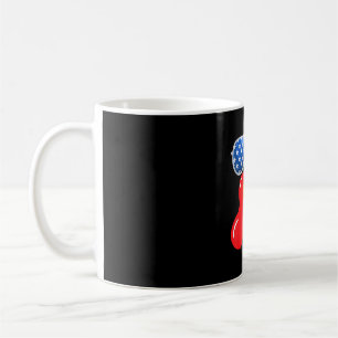 Funny Cute Turkey Face Thanksgiving American Flag Coffee Mug