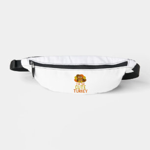 Funny Cute Turkey Family Matching Thanksgiving Bum Bags