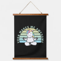 Funny cute unicorn doing yoga. funny yoga poses 
