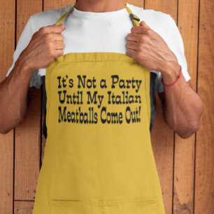 Funny Cute Unique Italian Meatballs Apron