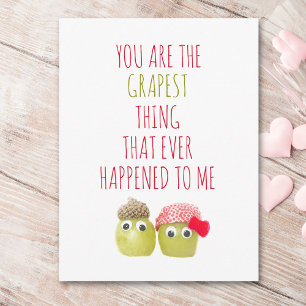 Funny cute vegans grapest thing valentine postcard