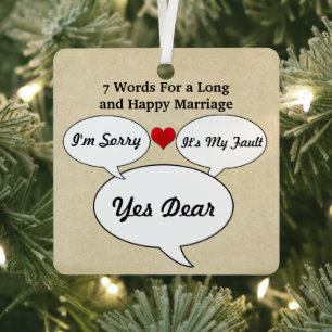 Funny & Cute Wedding Advice Christmas Ornament
