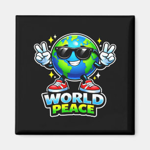 Funny Cute World Peace Positive Uplifting Message Magnet
