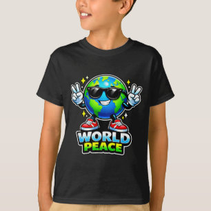 Funny cute world peace positive uplifting message T-Shirt