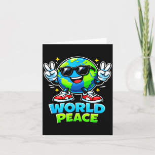 Funny Cute World Peace Spreading Kindness Movement Card