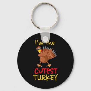Funny Cutest Turkey Matching Family Group Thanksgi Key Ring