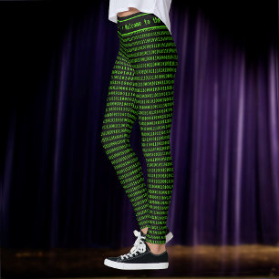 Funny Cyber Code 'AI Generated' or Custom Slogan  Leggings