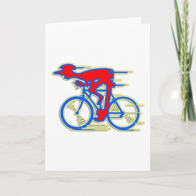 Funny Cycling Abstract Card (Front)