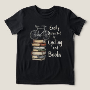 Funny  Cycling and Books Lover Quote  Tri-Blend Shirt