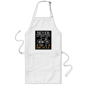 Funny Cycling Biker Humour Long Apron