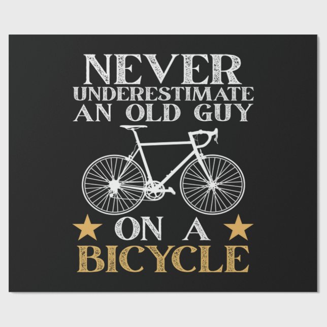 Funny Cycling Biker Humour Wrapping Paper (Flat)