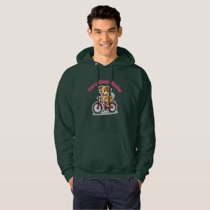 **Funny Cycling Dog – Cute Dog Riding a Bicycle Il Hoodie