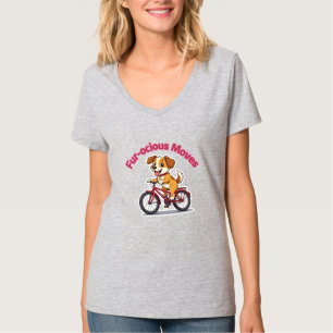**Funny Cycling Dog – Cute Dog Riding a Bicycle Il T-Shirt