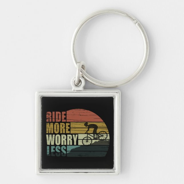 funny cycling quote key ring (Front)