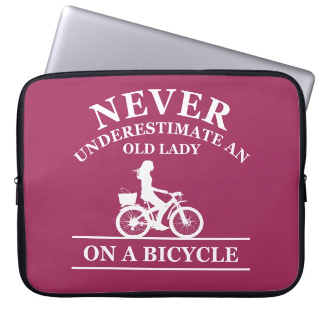 funny cycling quote laptop sleeve (Front)