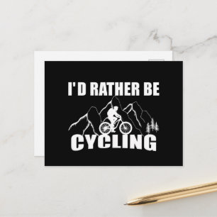 Funny cycling quote postcard