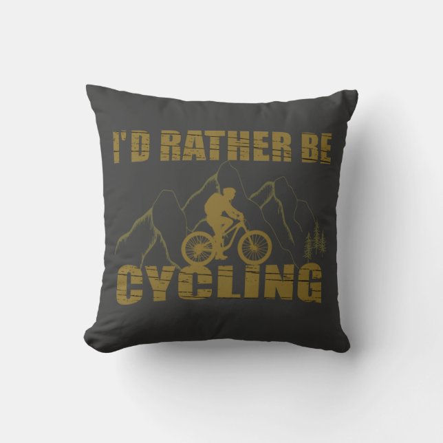 Funny cycling quotes cushion (Front)