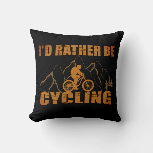 Funny cycling quotes cushion (Front)
