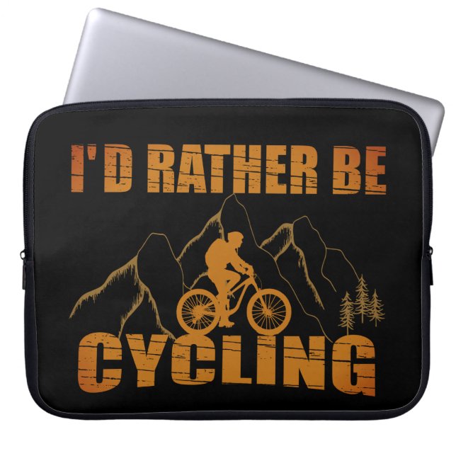 Funny cycling quotes laptop sleeve (Front)