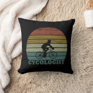 Funny Cycling Retirement - Vintage Cycologist Cushion