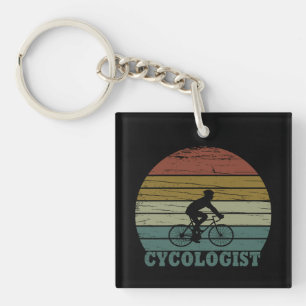 Funny Cycling Retirement - Vintage Cycologist Key Ring