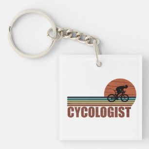 Funny Cycling Retirement - Vintage Cycologist Key Ring