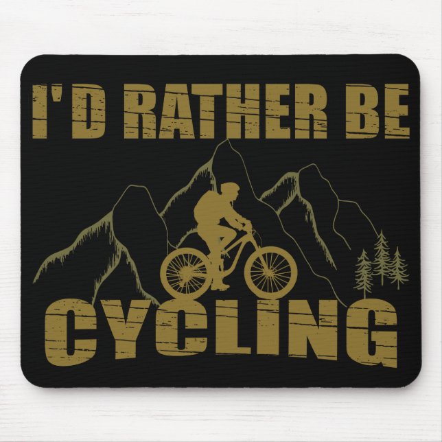 funny cycling saying fan mouse pad (Front)