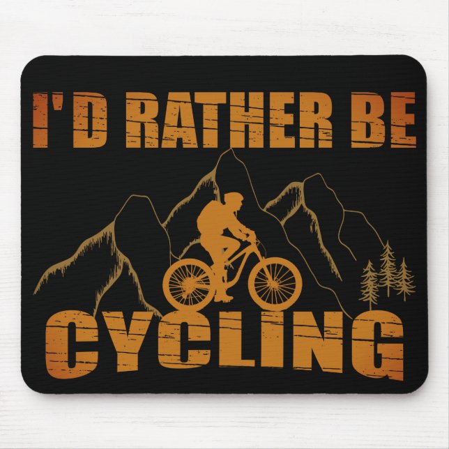 funny cycling saying fan mouse pad (Front)