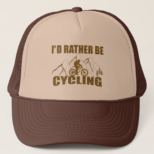 funny cycling saying fan trucker hat (Front)