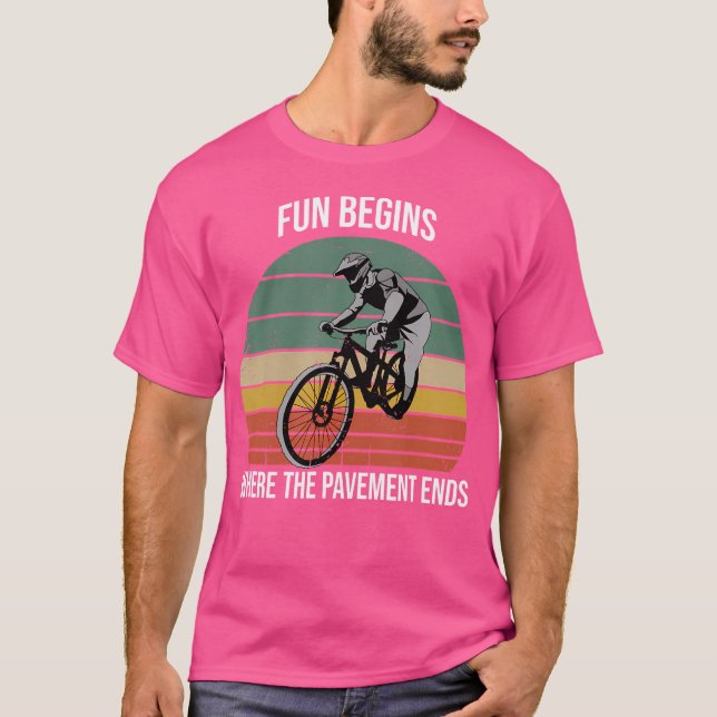 Funny Cyclist Mountainbiker Downhill Mtb Bmx Ridin T-Shirt (Front)