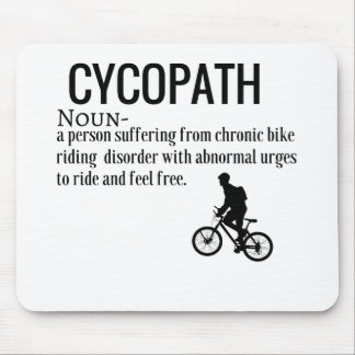 Funny Cycopath Noun Design Dictionary Definition Mouse Pad