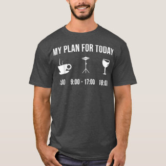 Funny Cymbals Instrument Music My Plan For Today 7 T-Shirt
