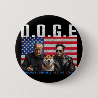 Funny D.o.g.e Doge Democrats Officially Getting 6 Cm Round Badge