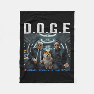 Funny D.o.g.e Doge Democrats Officially Getting Ex Fleece Blanket