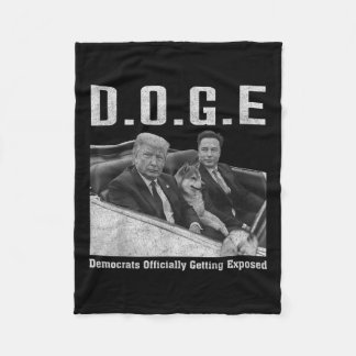 Funny D.o.g.e Doge Democrats Officially Getting Ex Fleece Blanket