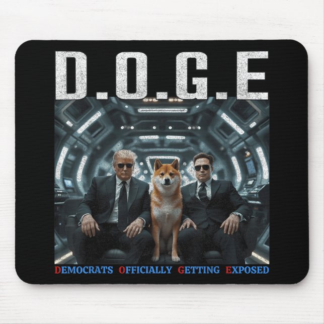 Funny D.o.g.e Doge Democrats Officially Getting Ex Mouse Pad (Front)