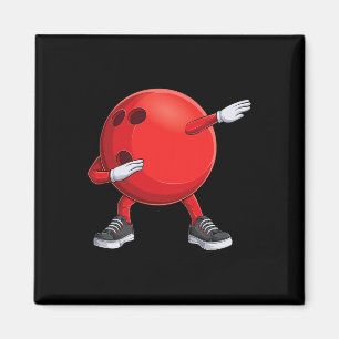 Funny Dab Bowling Ll Bowler Bowling Player Kids Bo Magnet