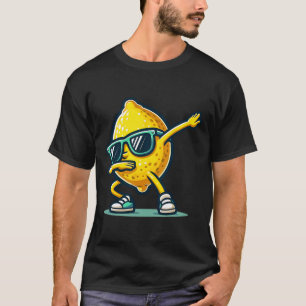 Funny Dab Lemon Dancing Dabbing Retro Fruit 2 T-Shirt