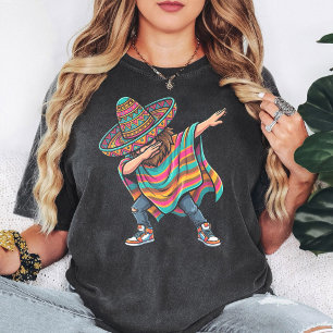 Funny Dab Mexican Sombrero Poncho Fiesta T-Shirt