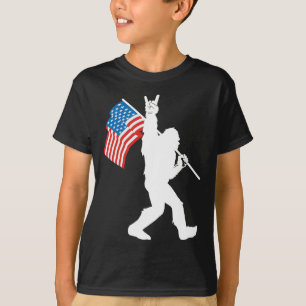 Funny Dabbing 4th Of July Bruh Usa Pixel Gamer Boy T-Shirt